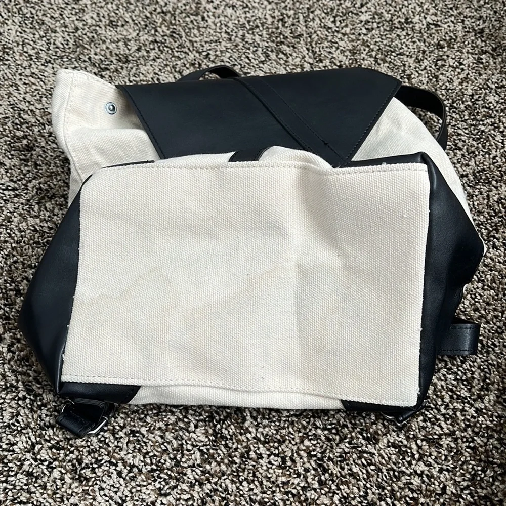 Deux Lux Canvas Backpack, worn once. stained bottom